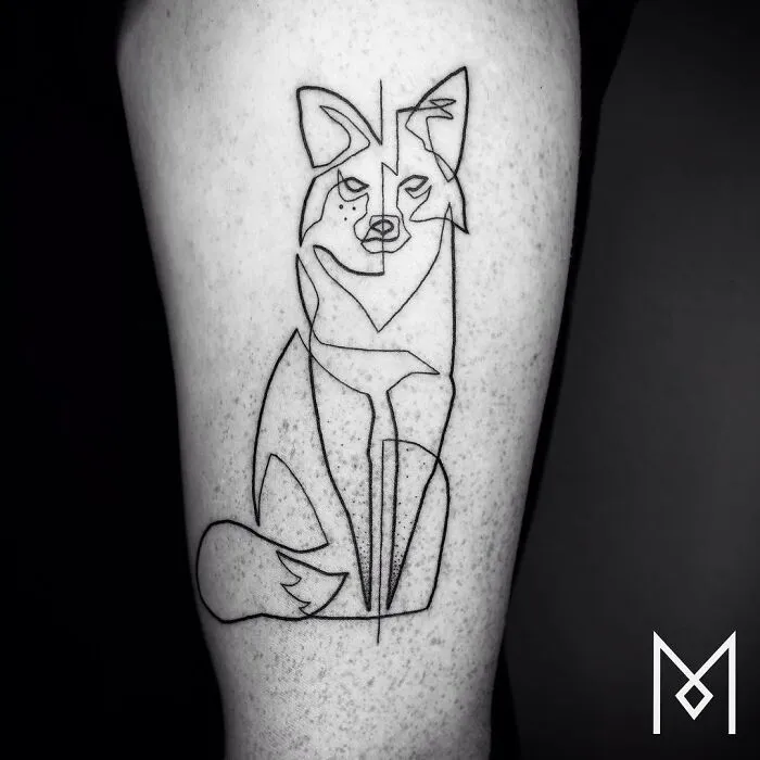 This Artist Creates Captivating Tattoos Using A Single Line (35 Pics)