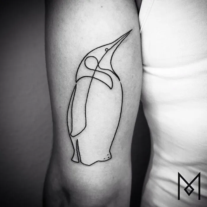 This Artist Creates Captivating Tattoos Using A Single Line (35 Pics)