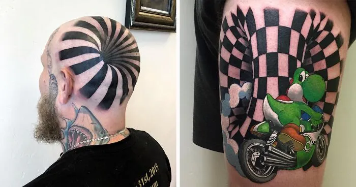 90 Best Optical Illusion Tattoos That Play Tricks On Your Eyesight