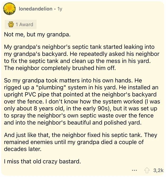 Revenge On A Rude Neighbor