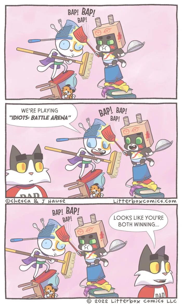 I’ve Been Drawing Relatable Comics On Parenting, And Here Are My Newest 33 Illustrations Of My Family Of Cats
