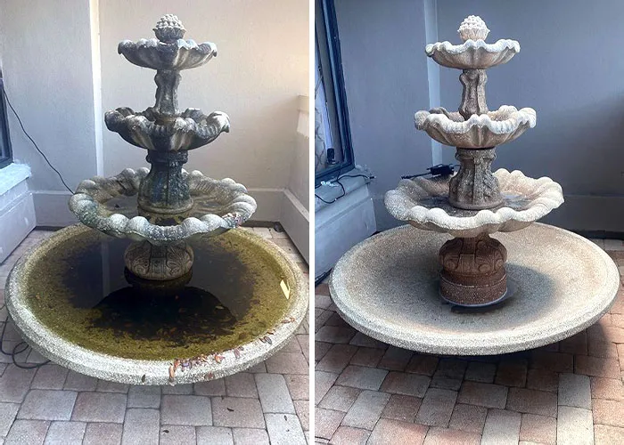 Lo hice hoy. La fuente quedó bien limpia