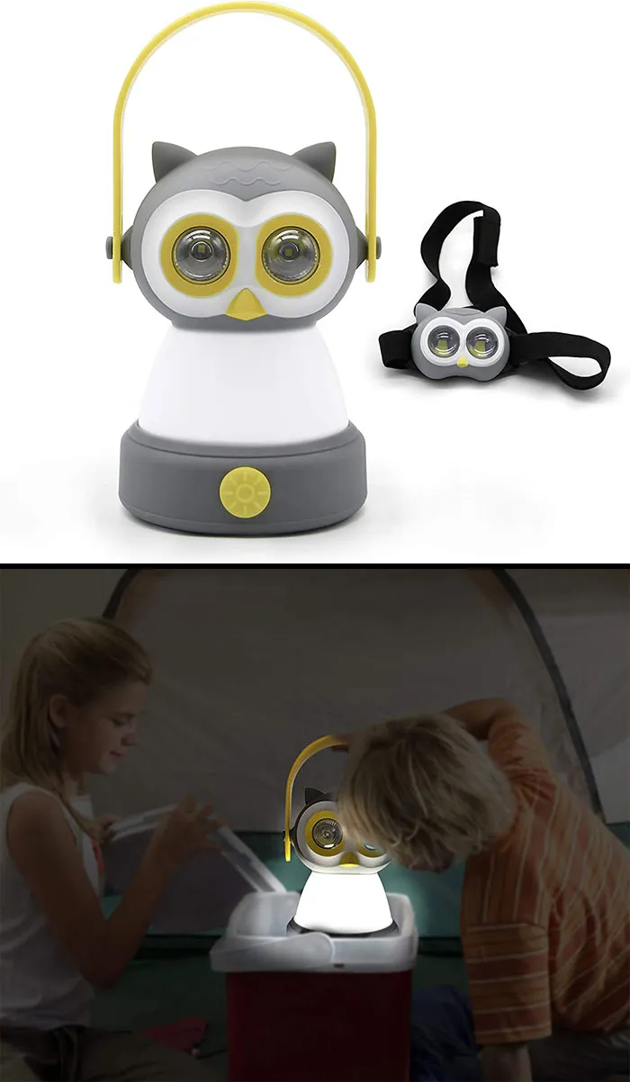 Owl shaped comping lantern 