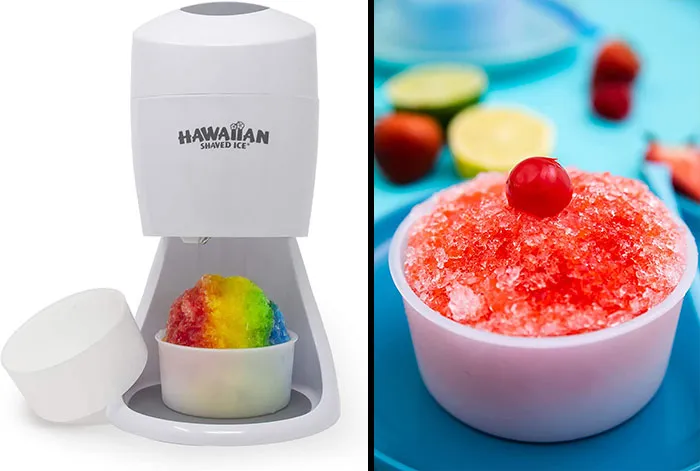 Ice machine with colourful ice 