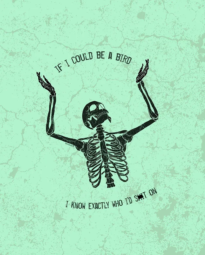 Here Are 65 Of My Relatable Artworks Of Skeletons With Dark Inspirational Messages