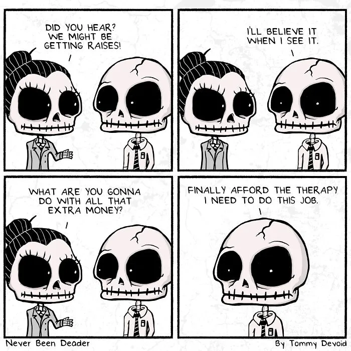 My 30 Comics “Never Been Deader” Infused With Relatable Humorous Darkness