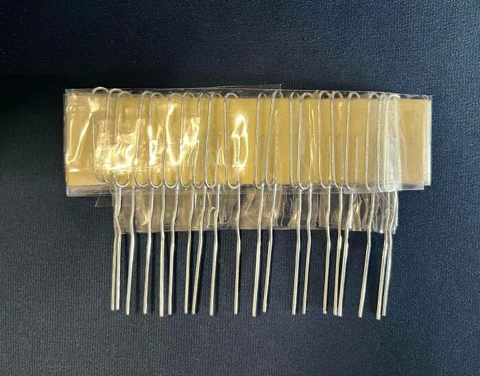 It Started Raining Out Of Nowhere Today And I Had No Umbrella. My Hair Was A Mess So I Made This Comb Out Of Paper Clips, A Business Card, Post Its And Tape. Roast Me