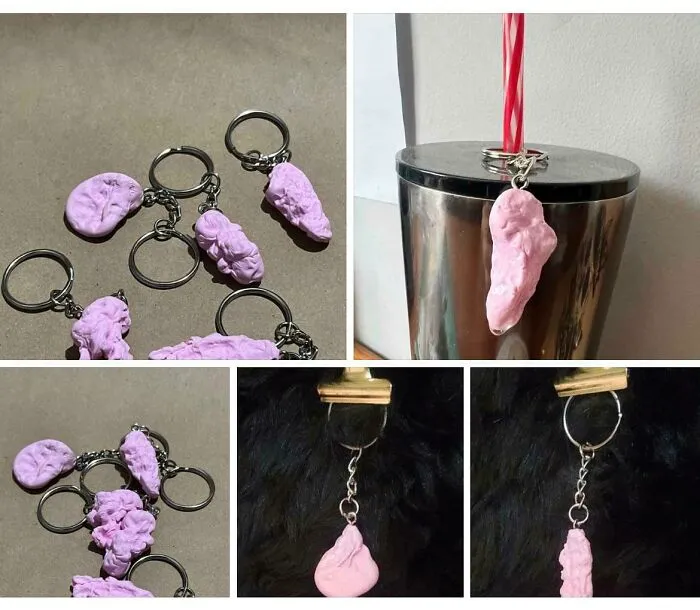 Chewed Gum Keychains