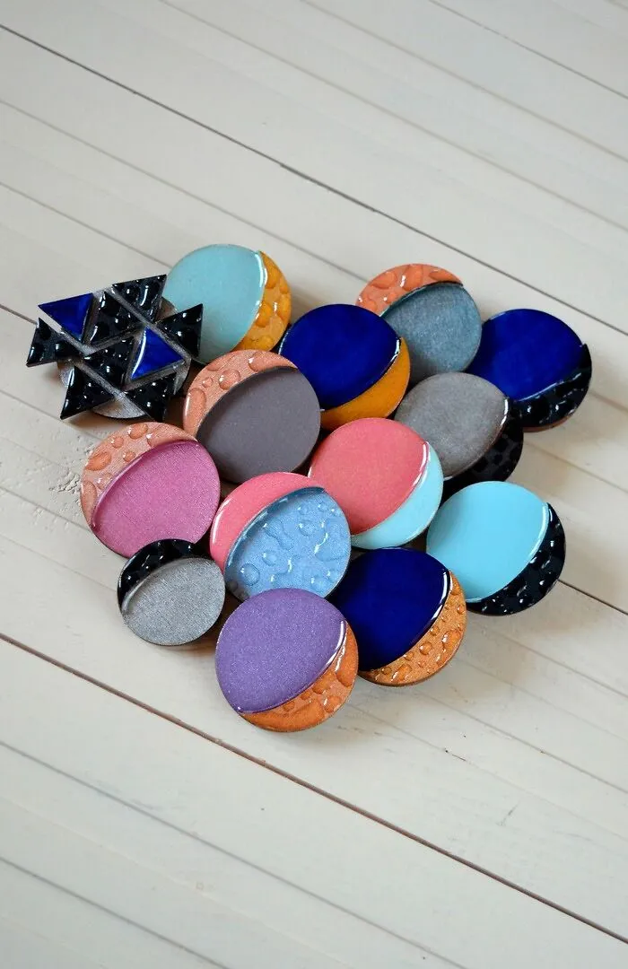 Handmade Wooden Brooches