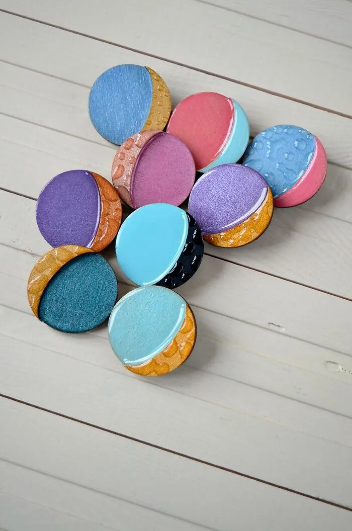Handmade Wooden Brooches