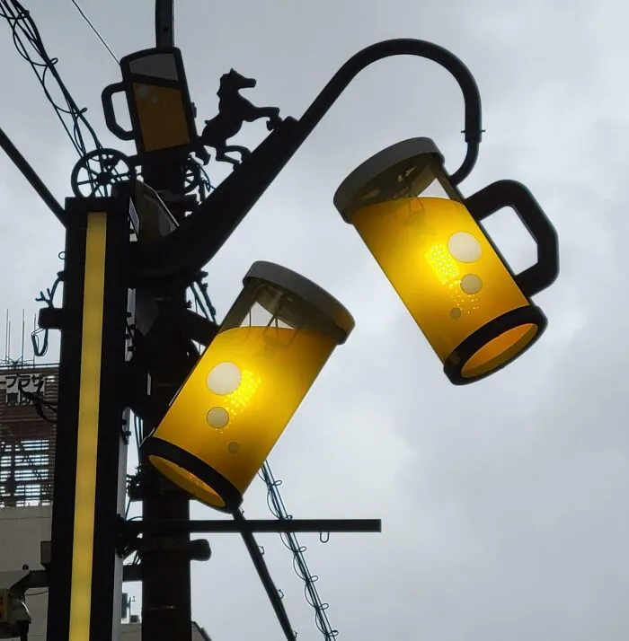 Unas farolas en Ebisu