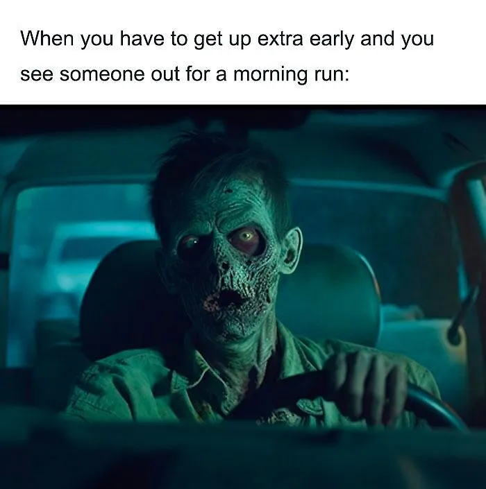  “Seeing a Morning Runner When You’re Up Extra Early”