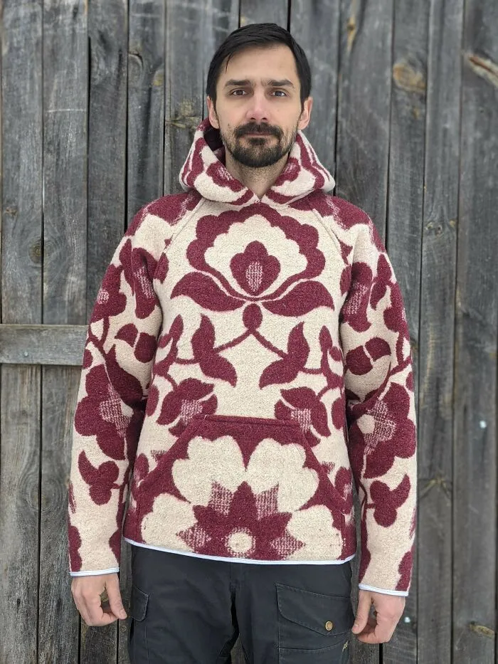 Hice sudaderas con capucha de lana de camello y algodón/lino para la primavera