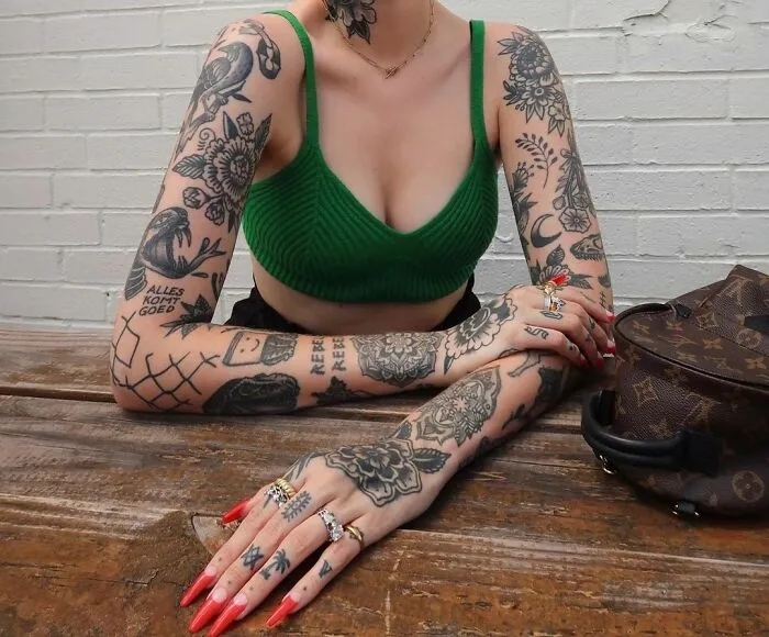 Full Arm Patchwork Tattoos