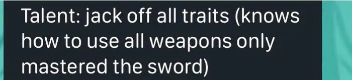 Jack Off All Traits