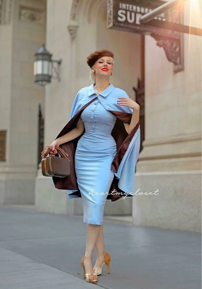 Claudia Cape And Dress - Vintage 1950s Inspired Outfit