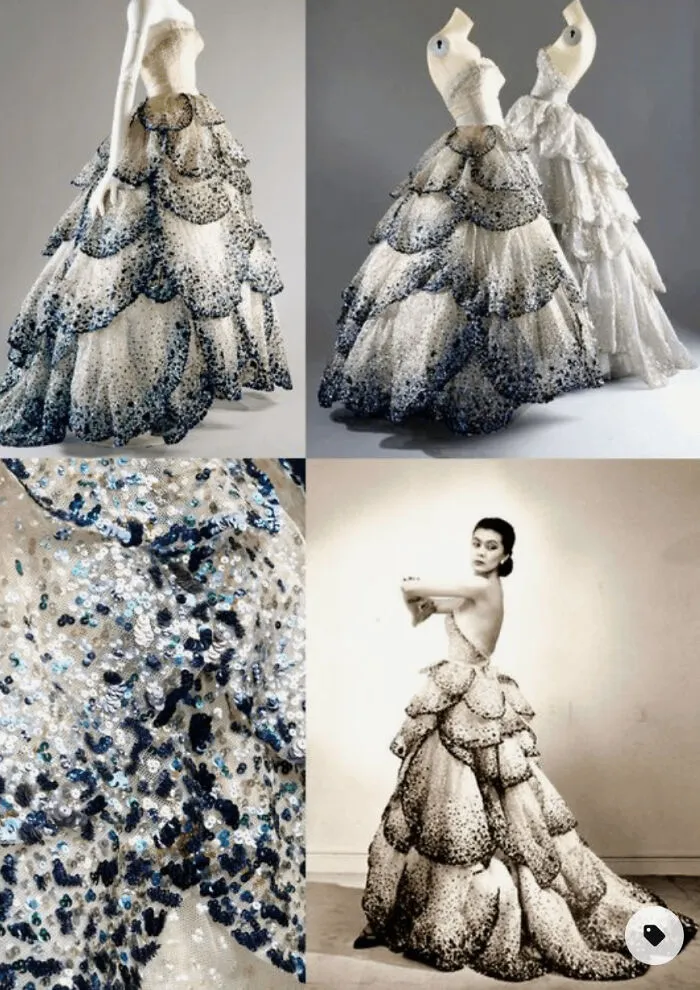 Vestido “Junon” de Dior otoño/invierno 1949/1950.  Uno de los vestidos más deslumbrantes de la historia
