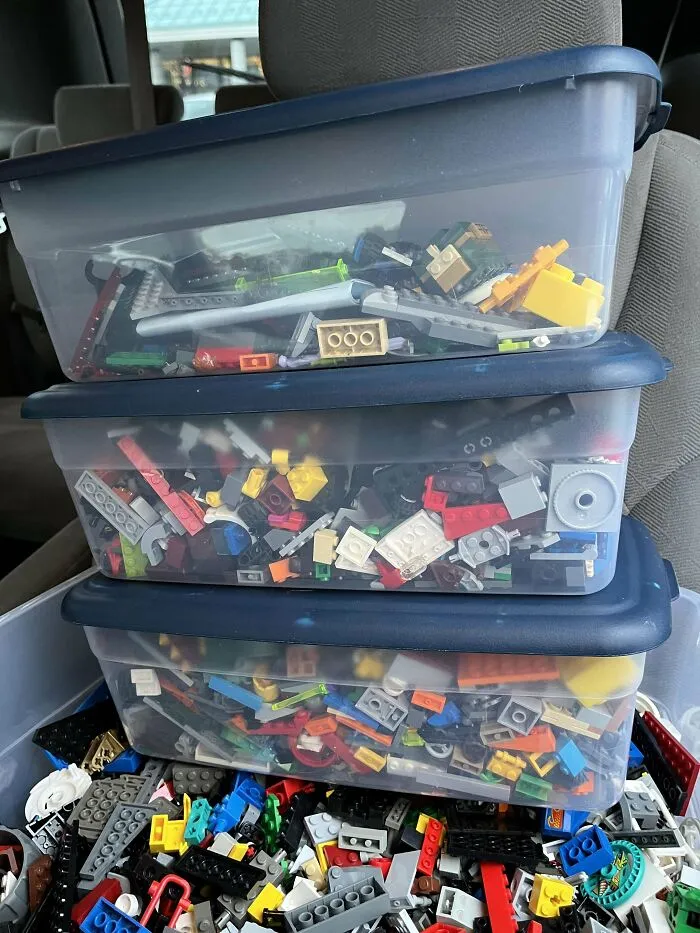 Found Three Shoebox Containers Of LEGO In A Roll Off In A Chuck E Cheese Parking Lot