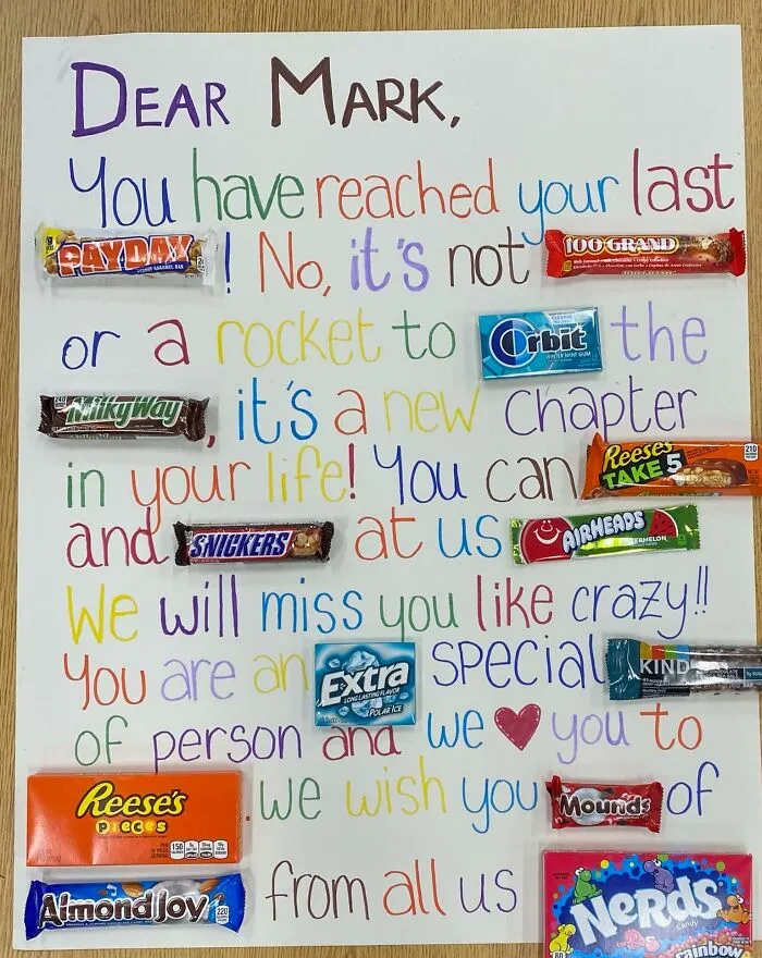 Happy Retirement To My Coworker That Always Brought Us Candy. Thanks For Always Being Awesome, Mark