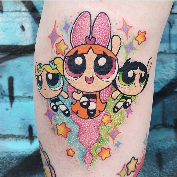 Powerpuff Girls Arm Tattoo