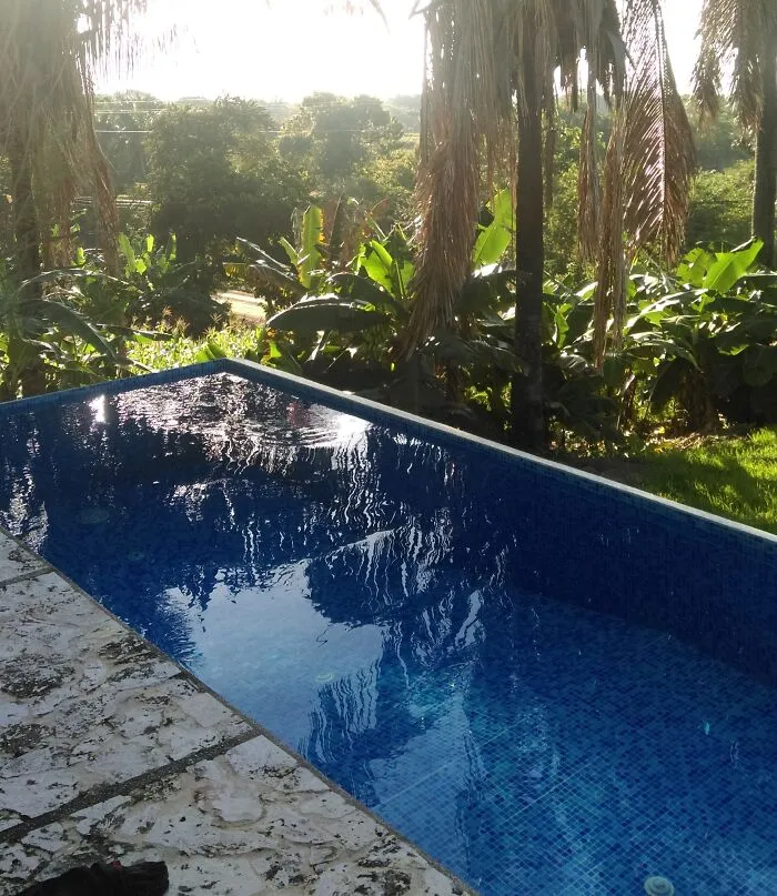 The Water In My Infinity Pool Evaporated By A Couple Of Inches, So It Just Looks Like A Regular Pool