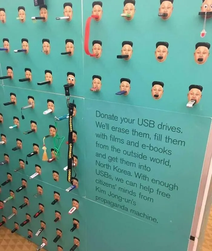 Donation Ad And Drop Off For USB Sticks To Send To North Korea