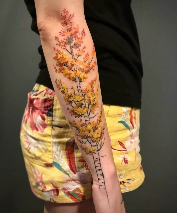 Aspen Tree Sleeve Tattoo
