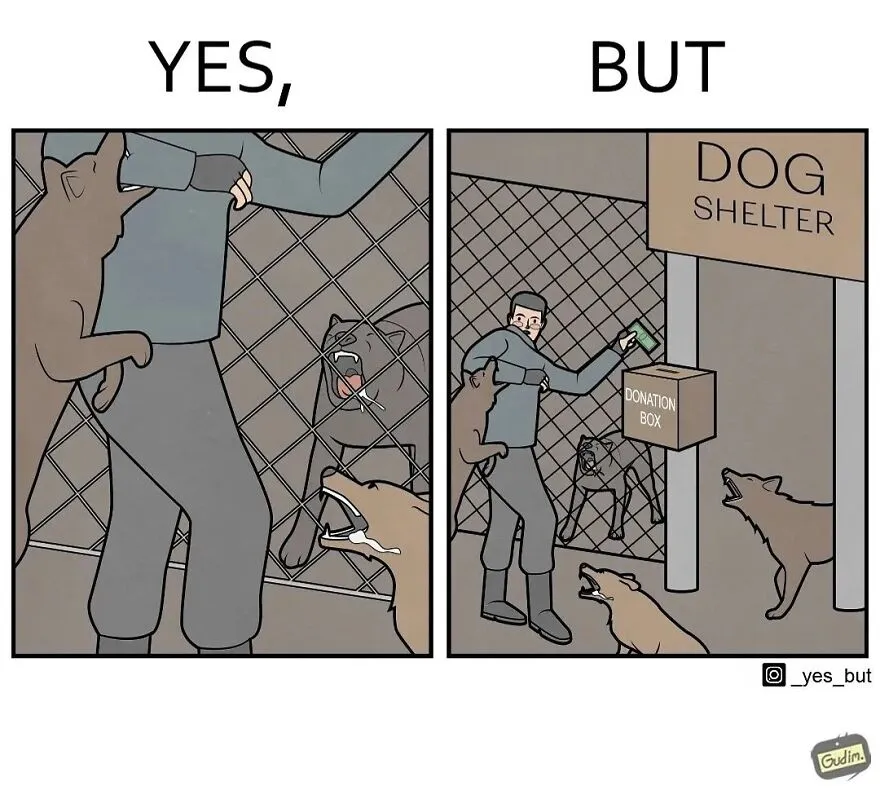 “Yes, But”: Artist Creates A Series Of Illustrations That Depict Our Society’s Contradictions, And Here Are 21 Of His Comics, Pet Edition