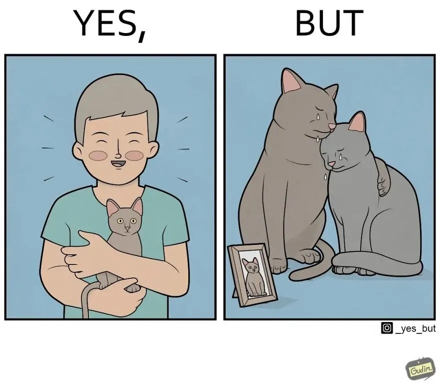 “Yes, But”: Artist Creates A Series Of Illustrations That Depict Our Society’s Contradictions, And Here Are 21 Of His Comics, Pet Edition