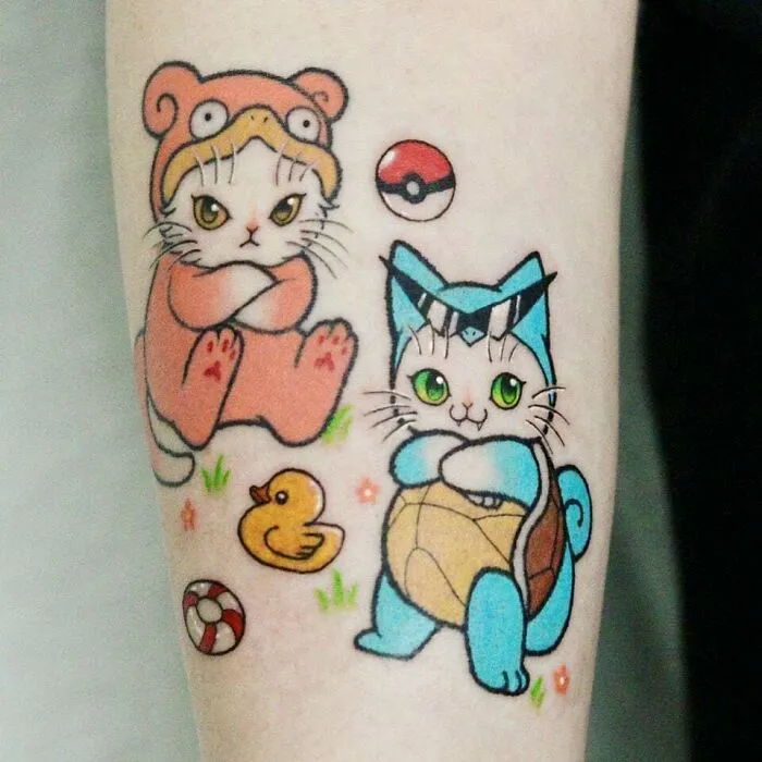 Lovely Pokemon Kitties Tattoos