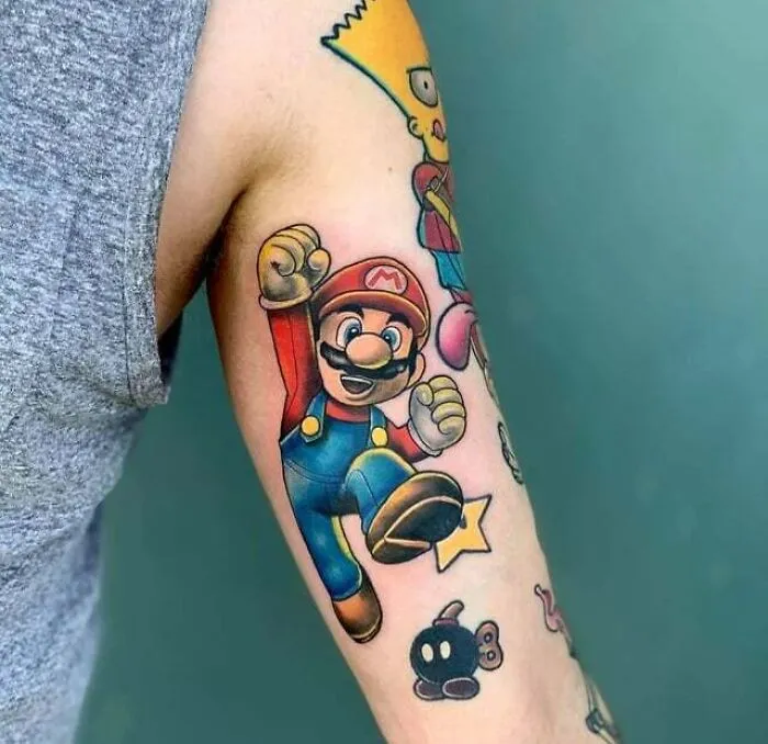 Mario Arm Tattoo