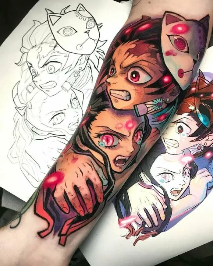 Demon Slayer Tanjiro And Nezuko Tattoo