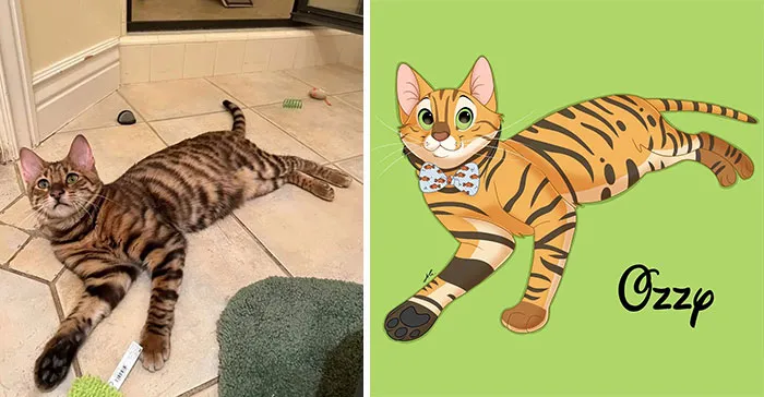 From Furballs To Fairytales: Artist Creates Adorable Pet Portraits In Disney Style (32 New Pics)
