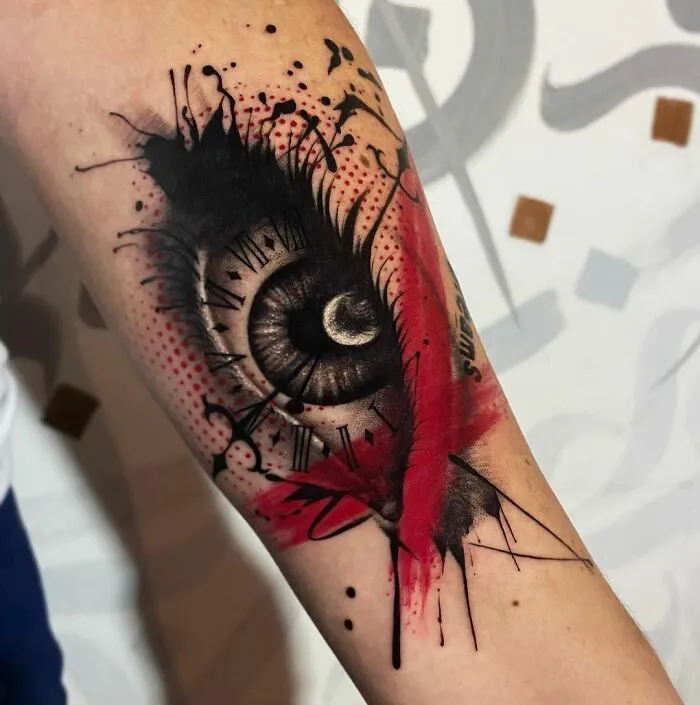 Trash Polka Chile Tattoo With Eye
