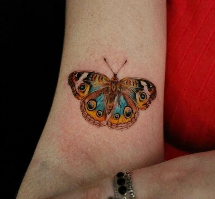 Common Buckeye Butterfly Tattoo