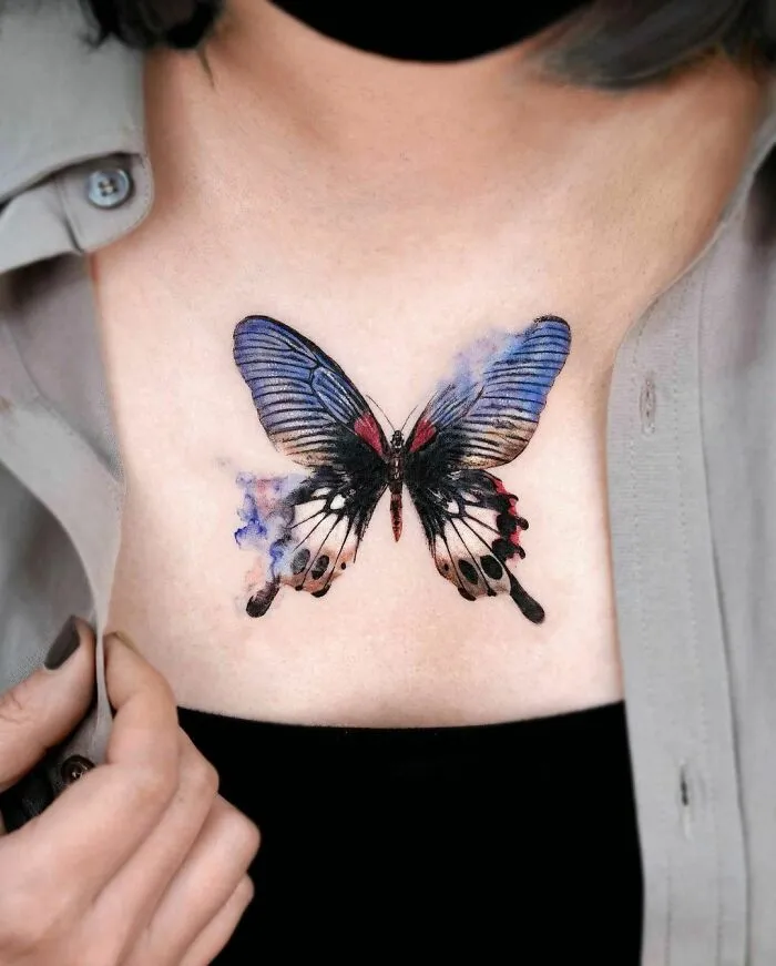 Watercolor Butterfly Tattoo