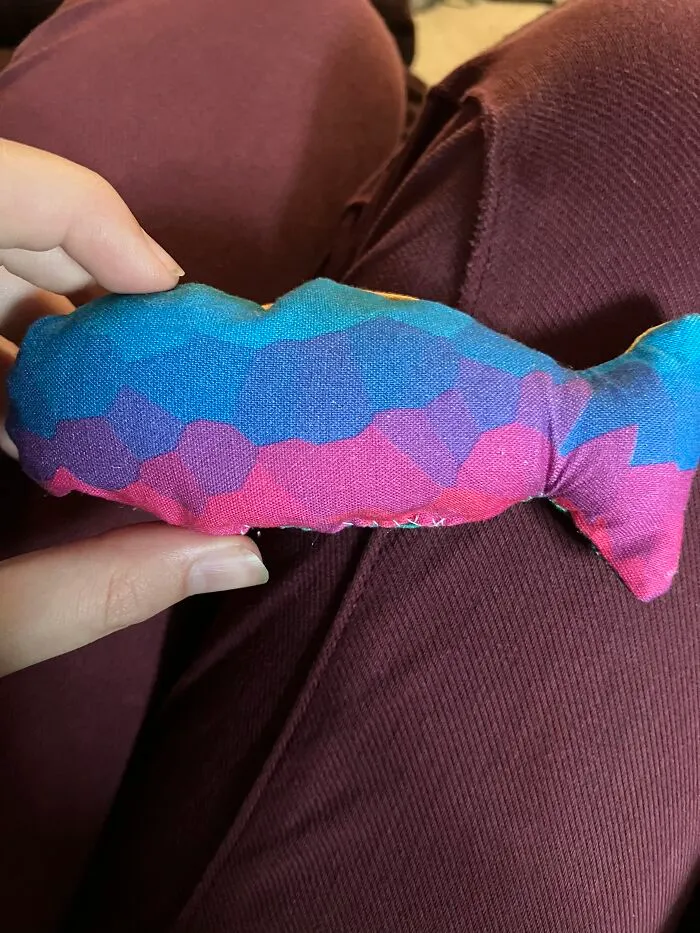 Not Mine Exactly But I Found This Fabric While Sewing Cat Toys For My Local Animal Shelter