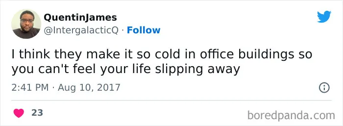 People Who Are Freezing In The Office Can't Help But Complain On Twitter And Here Are 40 Of The Most Relatable Tweets