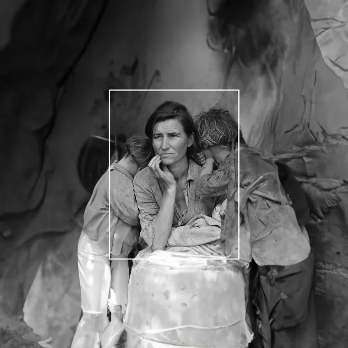 Una madre emigrante por Dorothea Lange