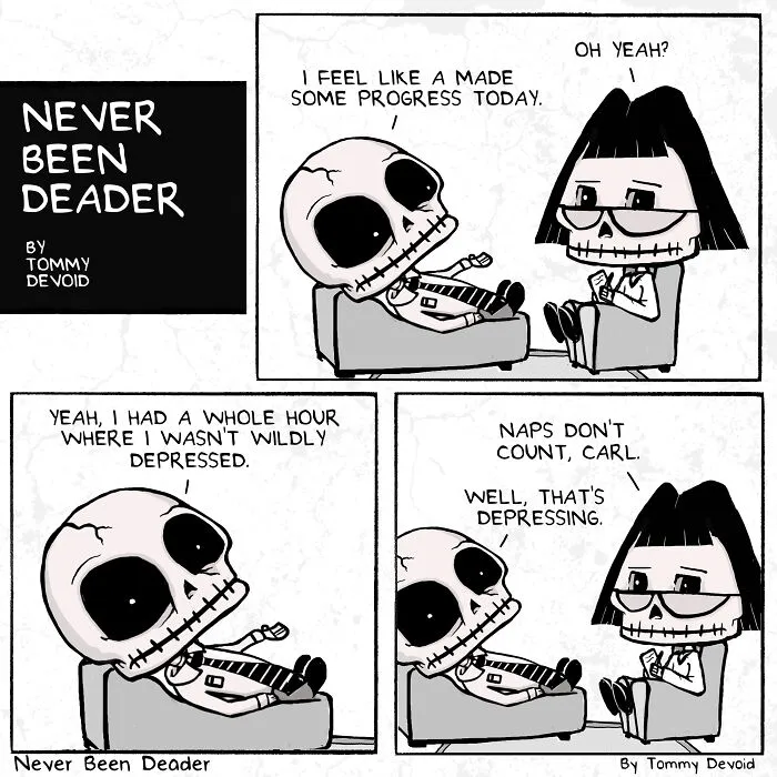 My 30 Comics “Never Been Deader” Infused With Relatable Humorous Darkness