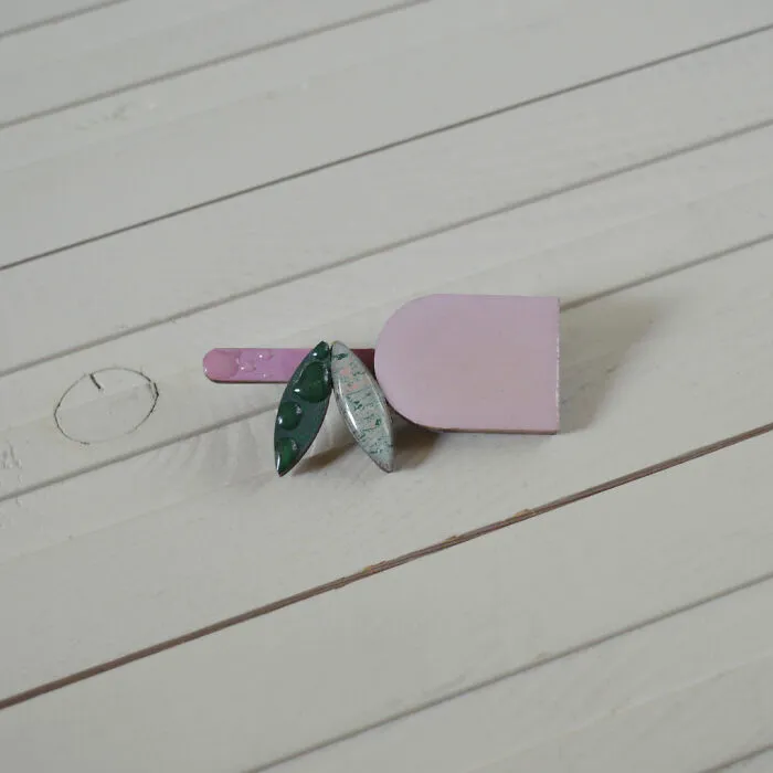 Geometric Flower - Wooden Brooch