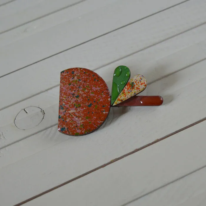 Handmade Wooden Brooch