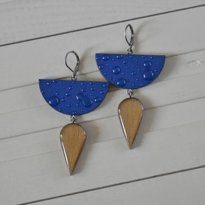 Geometric Wooden Earrings