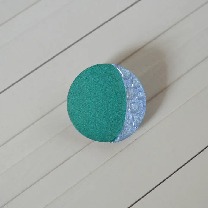 Moon - Wooden Brooch