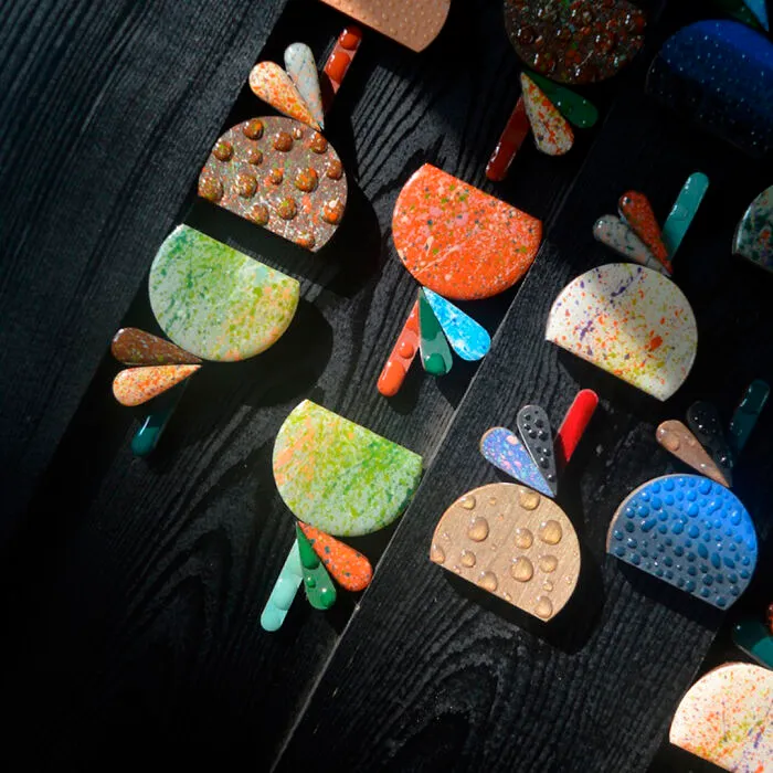 Geometric Flowers - Wooden Brooches