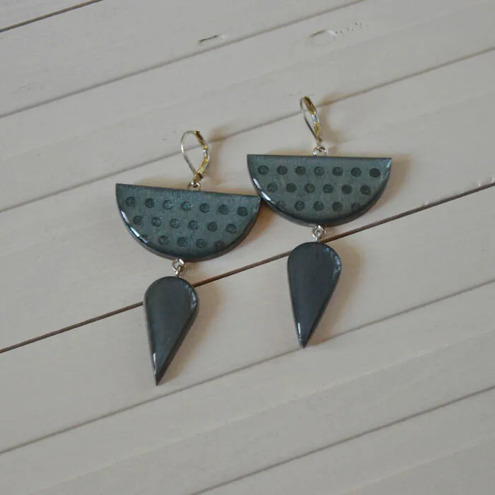 Geometric Wooden Earrings