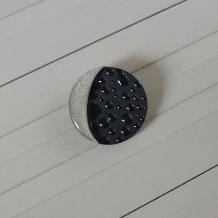 Moon - Wooden Brooch