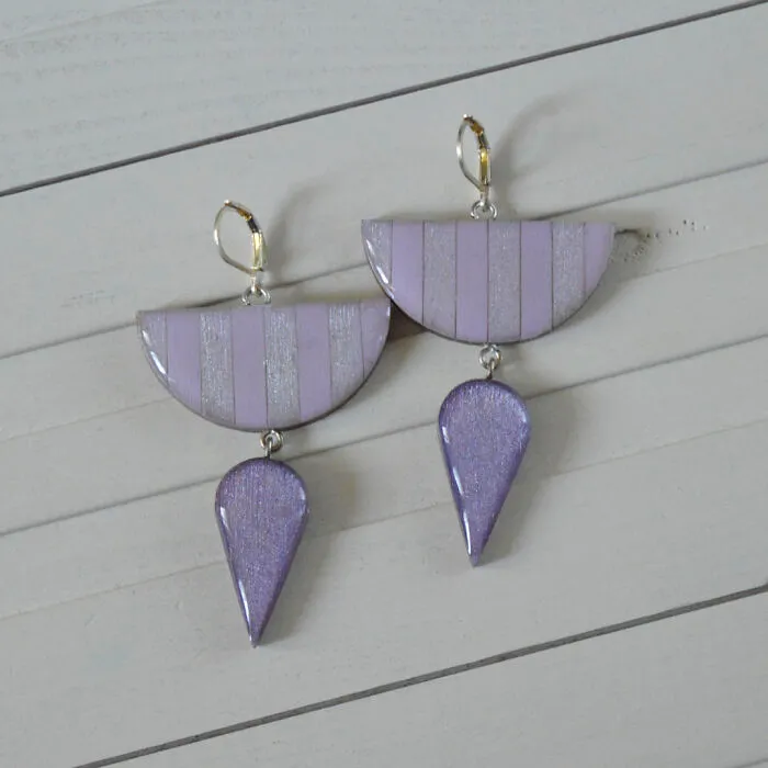 Geometric Wooden Earrings