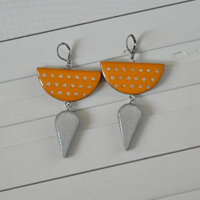 Geometric Wooden Earrings