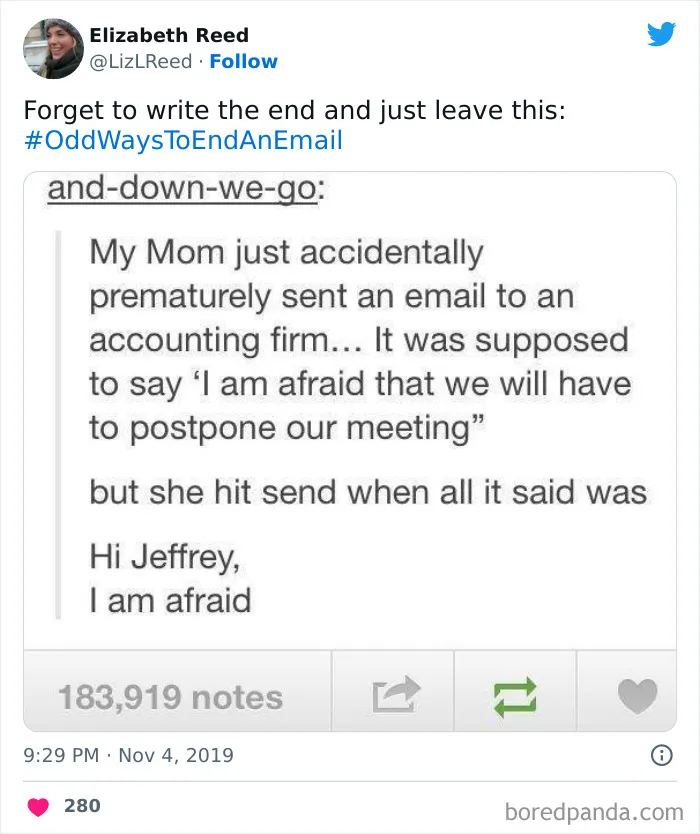 Odd Ways To End An Email